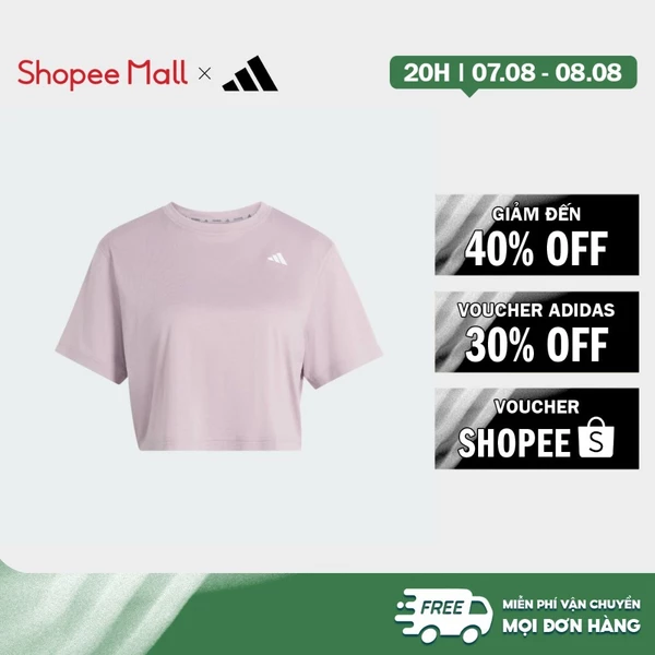 [Duy nhất 8.8 - VOUCHER 30%]adidas Gym & Training Áo Thun Tập Luyện Dáng Boxy Train Essentials Nữ Màu tím KB7911