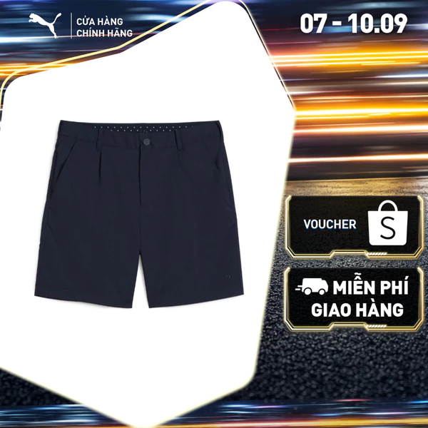 Quần Đùi Thể Thao Golf PUMA Nam x AP PLEATED SHORT Deep Navy Màu Xanh