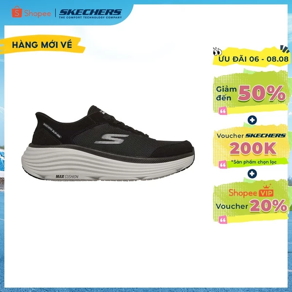 Giày Thể Thao Nam Skechers Slip-Ins GOrunMax Cushioning Endeavour Cardova Chạy Bộ Tập luyện-220610-BLK Air-CooledGogaMat