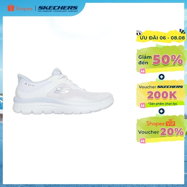 Giày Thể Thao Nữ Skechers Slip-ins Sport Summits Plus Summer Light Thường Ngày - 150615-WHT Air-Cooled Memory Foam