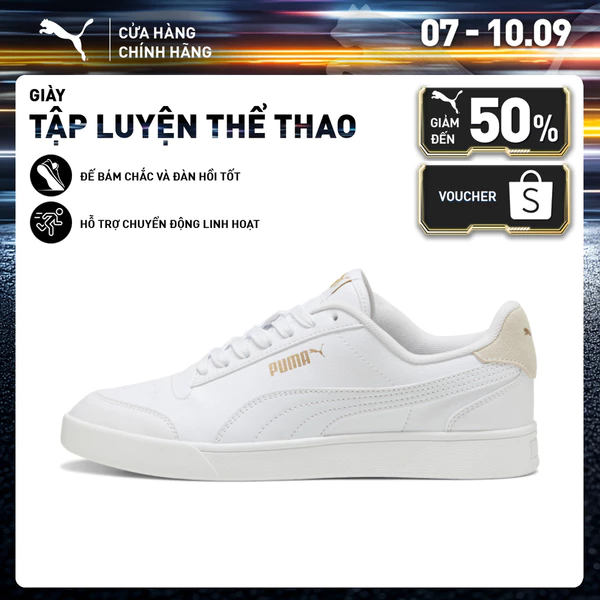 Giày Thể Thao PUMA Unisex Shuffle White-Team Gold Màu Trắng