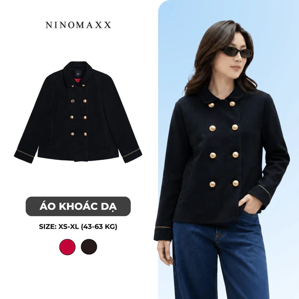 Áo Khoác Nữ Áo Dạ Cổ Vest Thời Trang Nữ N&M  NINOMAXX 1708042