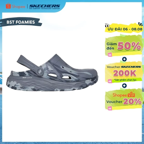 Giày Clog Nam Skechers Foamies Max Cushioning Foamies Rugged - 243278-CHAR