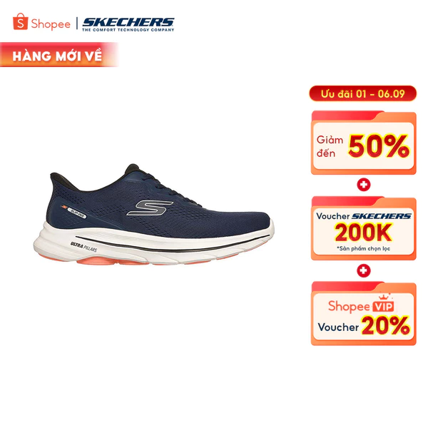 Giày Thể Thao Nam Skechers Slip-Ins GOwalk 8 Đi Bộ - 216797-NVOR Air-Cooled Goga Mat