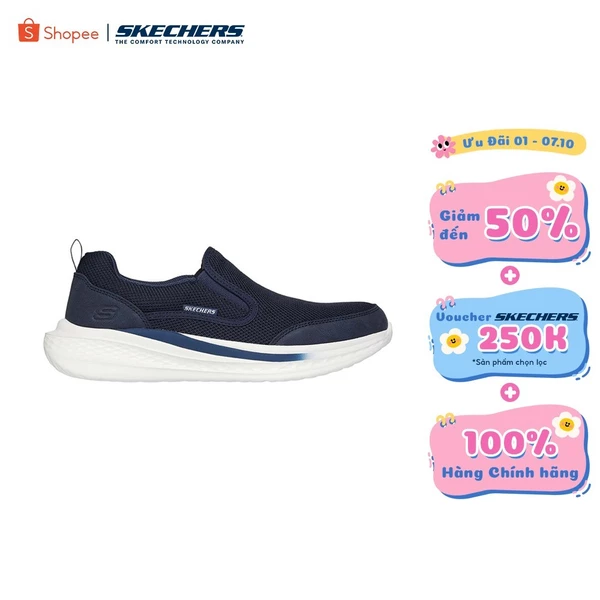 Giày Thể Thao Nam Skechers USA Streetwear Slade Lucan - 210808-NVY Air-Cooled Memory Foam
