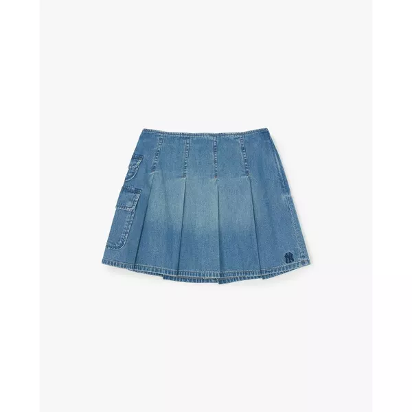 MLB - Chân váy denim xếp li mini Varsity Vintage_3FDSV0163-50INS