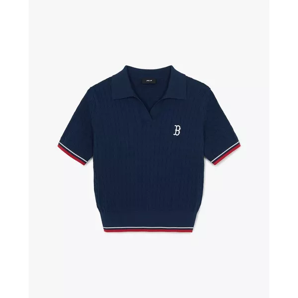 MLB - Áo polo nữ dệt kim tay ngắn Varsity_3FKPV1163-43NYD