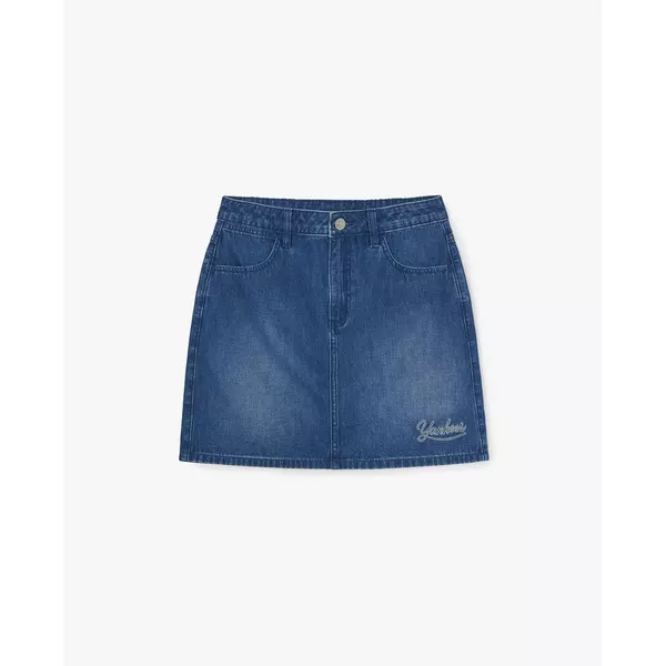 MLB - Chân váy denim mini Varsity Lettering_3FDSV0263-50INS