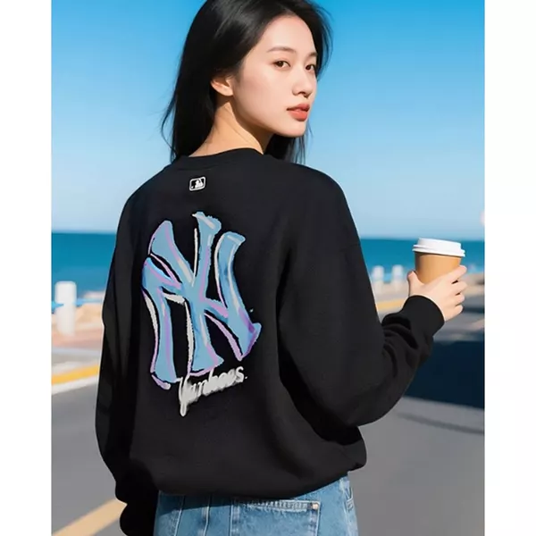 MLB - Áo sweatshirt unisex cổ tròn tay dài Colorful Mega Logo_3AMTB3254-50BKS