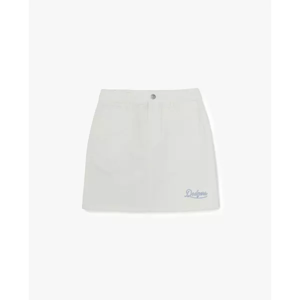 MLB - Chân váy denim mini Varsity Lettering_3FDSV0263-07IVS