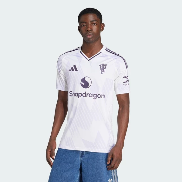 adidas Bóng đá Áo Đấu Sân Khách Manchester United 25/26 Nam trắng JI7423