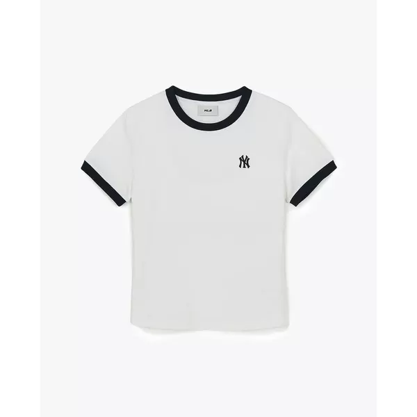 MLB - Áo thun nữ cổ tròn tay ngắn Basic Small Logo Ringer_3FTSB0263-50WHS