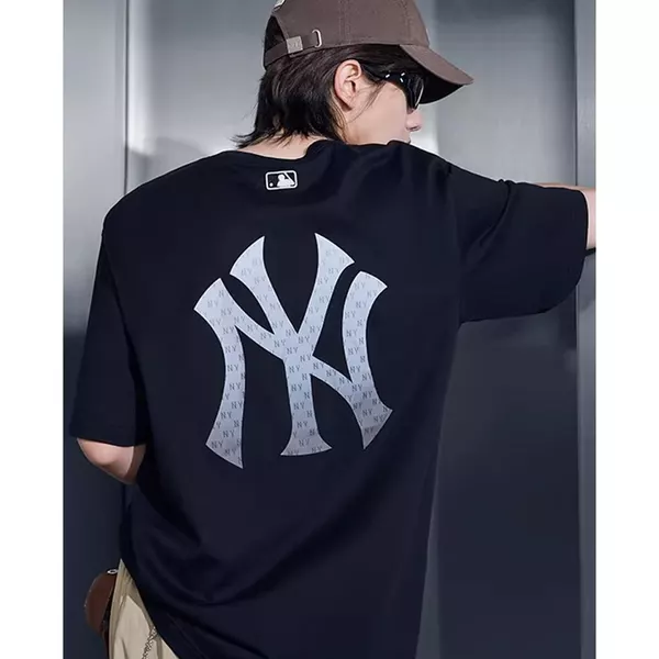 MLB - Áo thun unisex cổ tròn tay ngắn Monogram_3ATSM0863-50BKS
