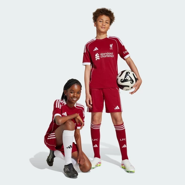 adidas Bóng đá Quần Short Sân Nhà Liverpool FC 25/26 Trẻ em Đỏ JV6441