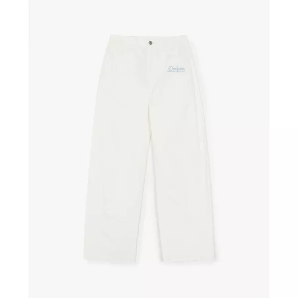 MLB - Quần jeans nữ ống rộng Varsity Series_3FDPV0261-07IVS