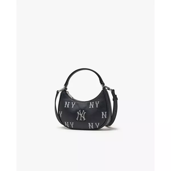 MLB - Túi đeo chéo nữ hình bán nguyệt Classic Monogram Mini_3ACRMM16N-50BKS
