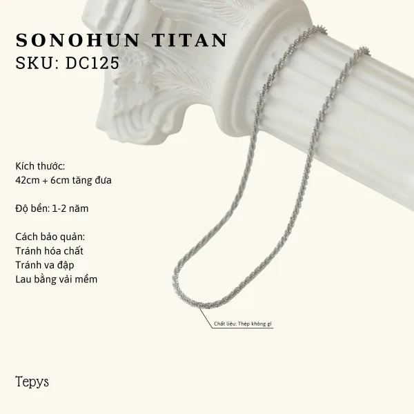 Dây Chuyền Sonohun Titan Silver