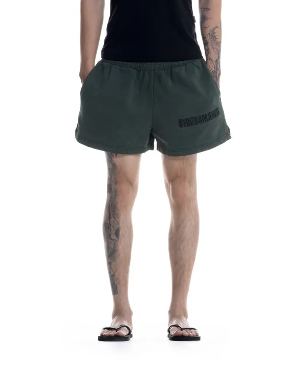 SSMA WASHED SWEAT SHORTS - GREEN