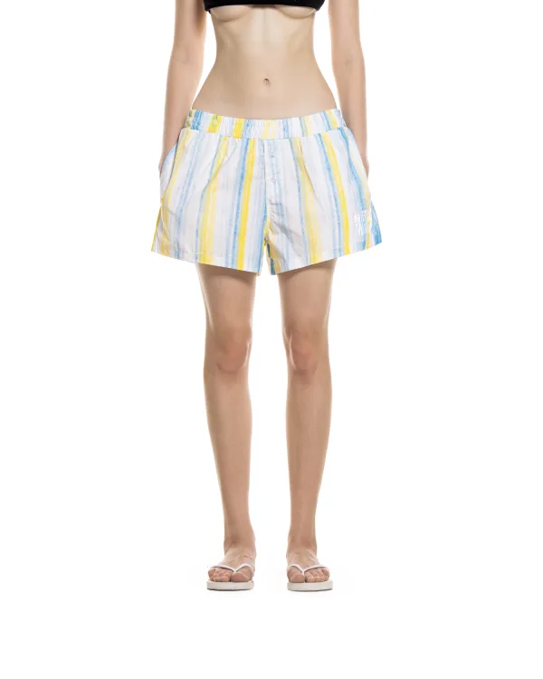 SUMMER26 PAJAMA SHORTS - STRIPED BLUE