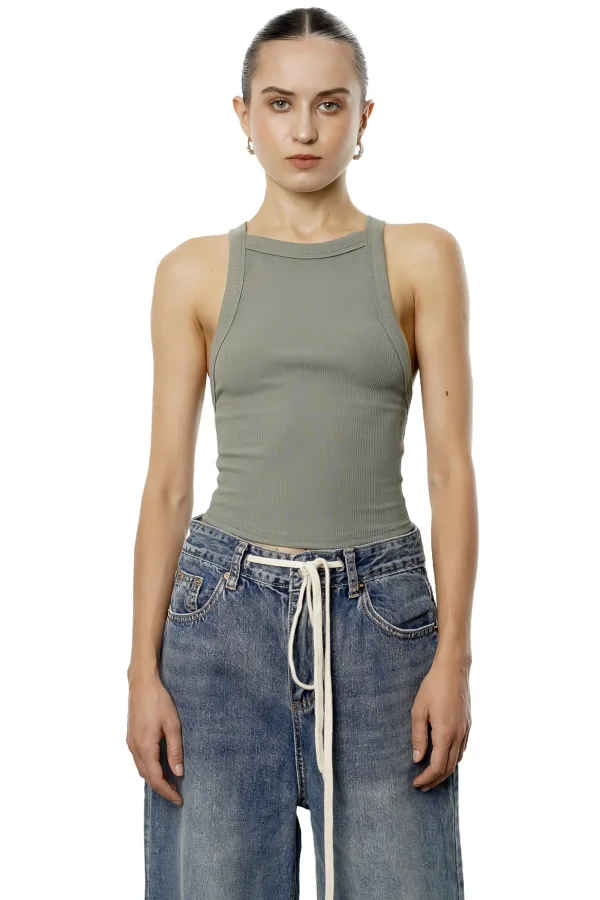 NORA TOP - OLIVE
