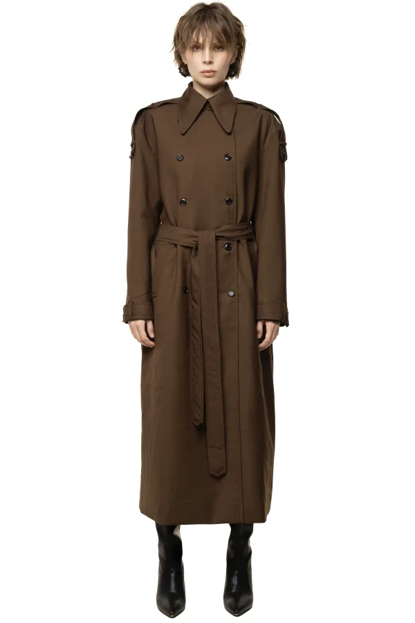 ELLINGTON TRENCH COAT - CHOCOLATE