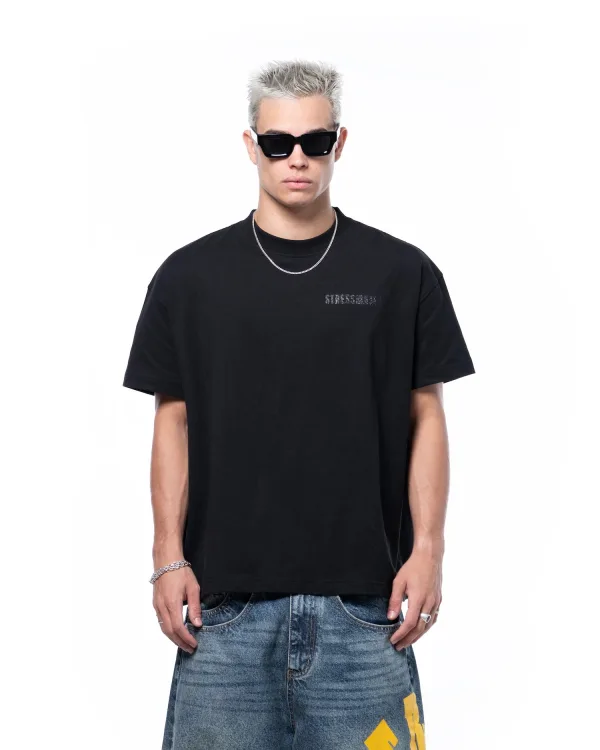 SSMA GLITTER T-SHIRT - BLACK