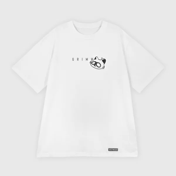 Áo thun Grimm DC raccoon // White