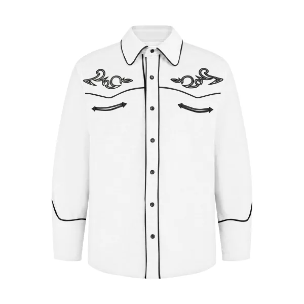White Moment Western Cowboy Shirt