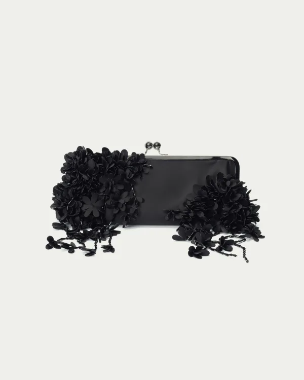 Cellulouse Kisslock Floral Clutch