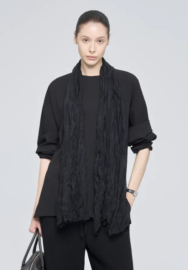 CRINKLE SCARF - BLACK