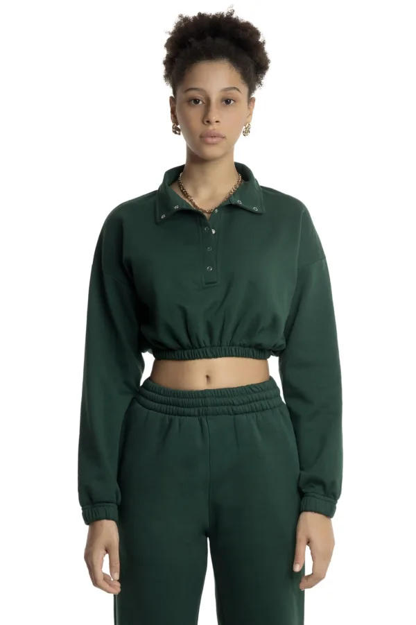 CROPPED SWEATSHIRT - GREEN