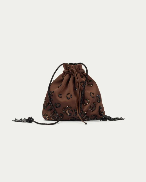 Pampas Hand-Embellished Drawstring Bag