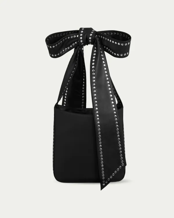 Boa Studded Bow Strap Mini Shoulder Bag
