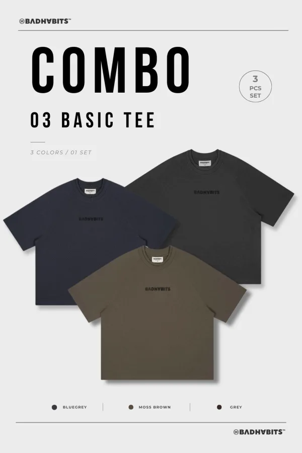 [COMBO 3 ÁO - SIZE M] ÁO THUN CLASSIC BOXY TEE