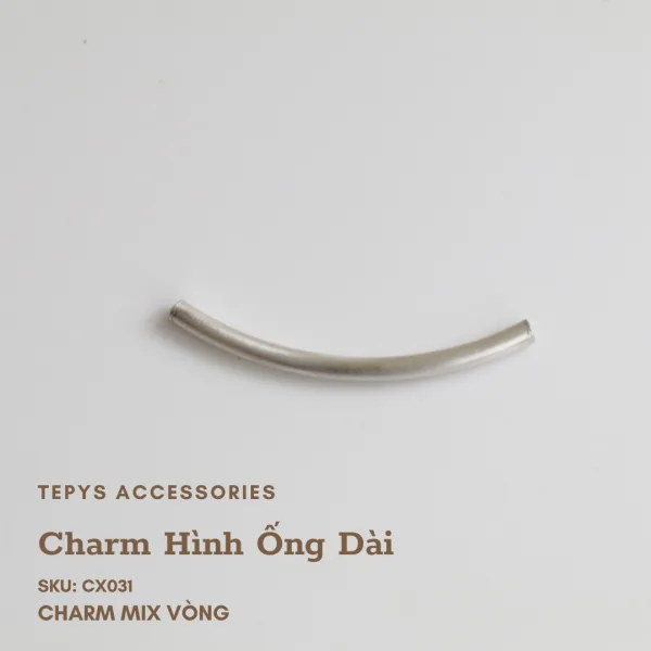Charm Xỏ Hình Ống Dài