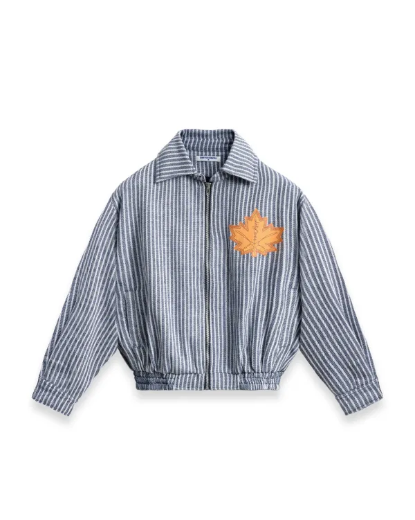 Áo khoác Bomber Striped Maple Leaf