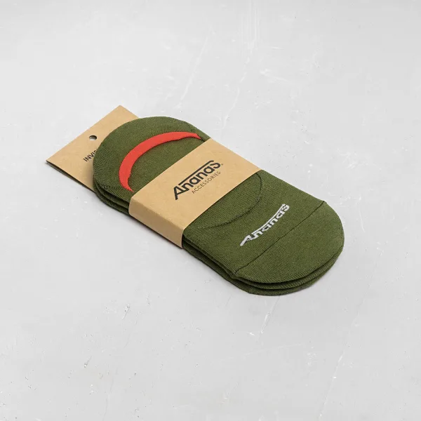 Invisible Socks Pack - Ananas Typo - Pesto