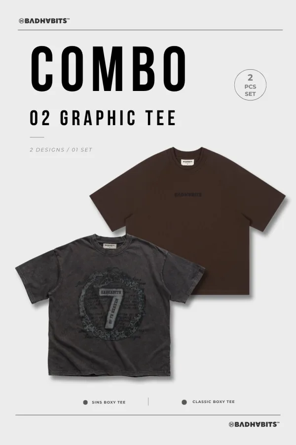 [COMBO 2 ÁO - SIZE XL] ÁO THUN SINS BOXY TEE / CLASSIC BOXY TEE