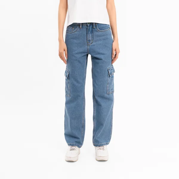 QUẦN JOGGER NỮ - TOTODAY - STRAIGHT DENIM CARGO