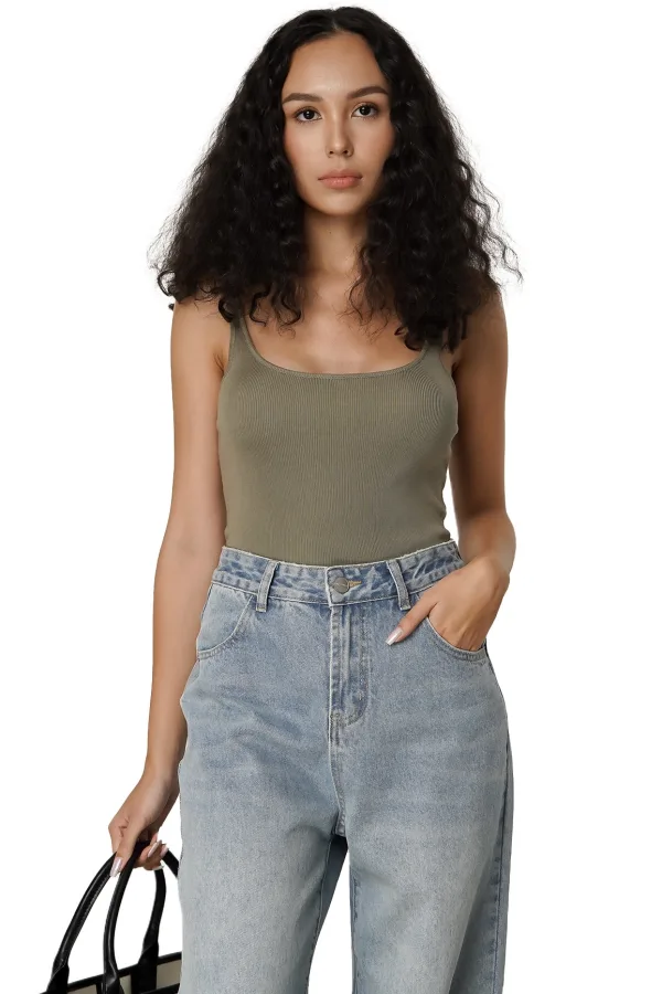 KNIT TANK - SAGE