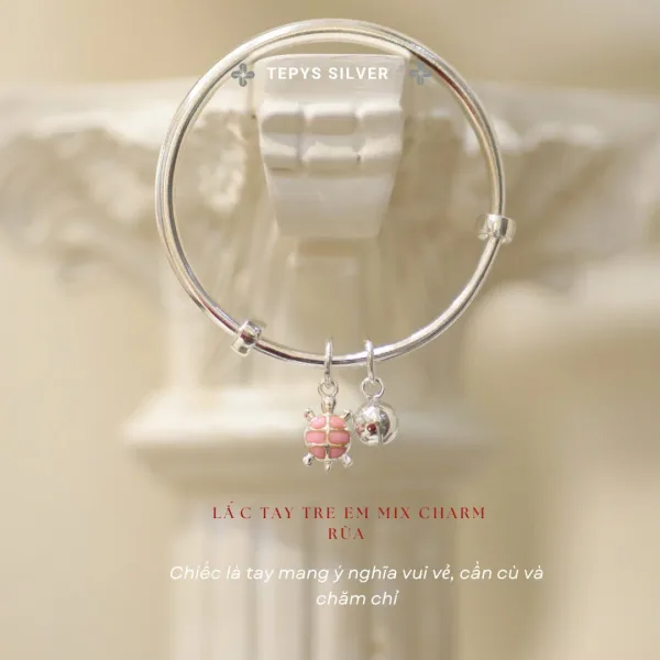 LẮC TAY TRẺ EM MIX CHARM RÙA