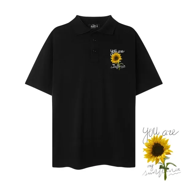 Áo Polo Form Rộng MYO In hình SUNFLOWER Hoa Hướng Dương