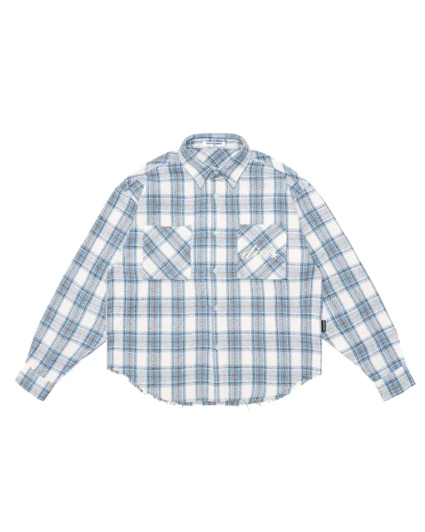 Áo khoác Flannel Raw Hem Embroidery