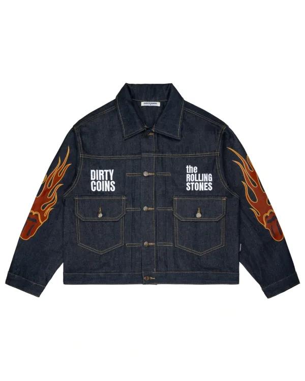 Áo Khoác Denim Boxy DCxRS Flame Raw