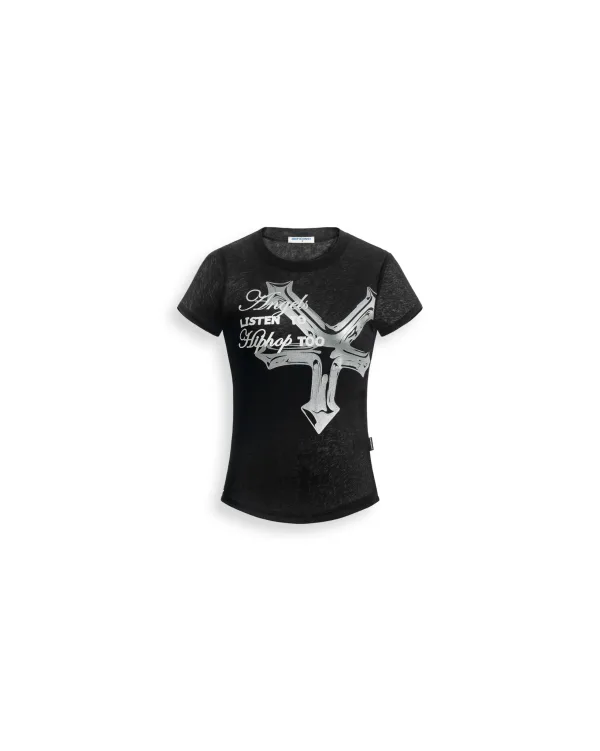 Áo thun Fitted Baby Tee Dico Hiphop Angels