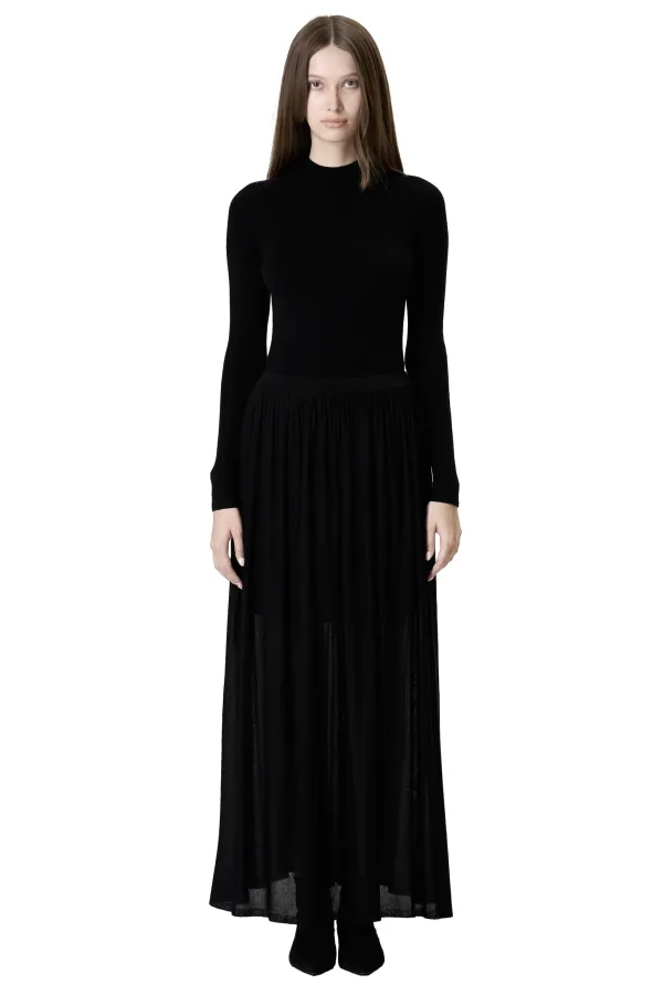 TWILL SKIRT - BLACK