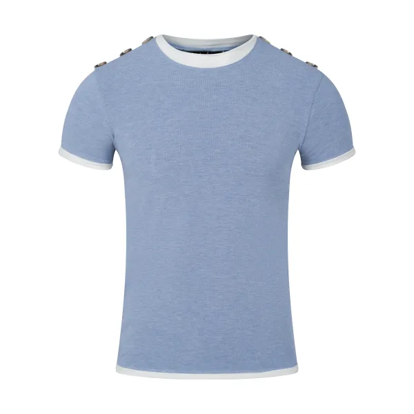 Mute Button Tshirt (Blue Ash)