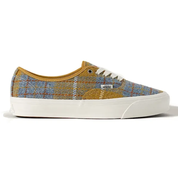 Giày VANS PREMIUM AUTHENTIC HARRIS TWEED BURNT GOLD YELLOW/STORMY WEATHER BLUE