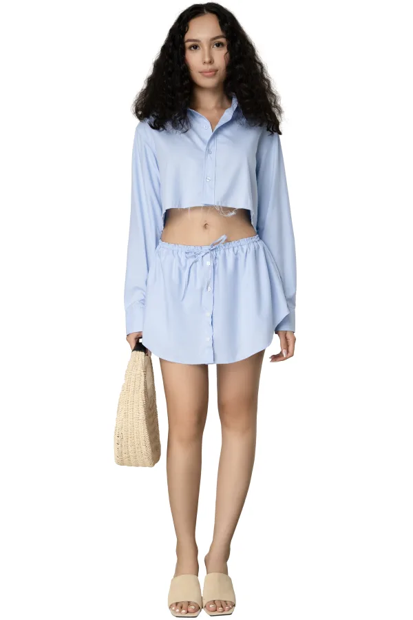 EVELYN SKIRT - BABY BLUE
