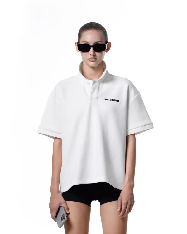 SSMA LOGO POLO T-SHIRT - WHITE
